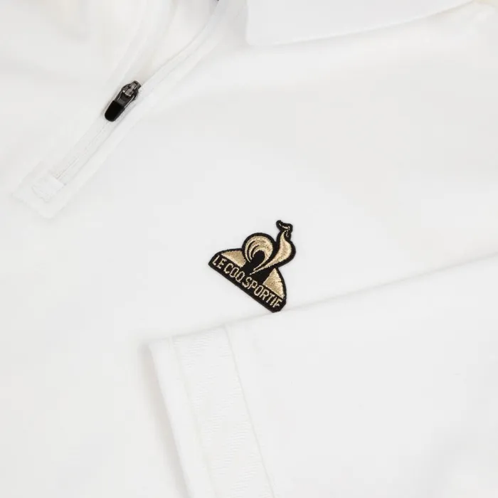 Le Coq Sportif Coq D039or Polo Shirt Col Zipp En Interlock 240g Coton Marsh Mallow Men Polos Shirts
