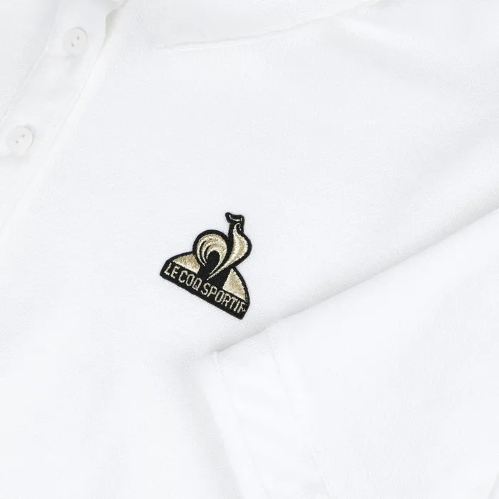 Le Coq Sportif Coq D039Or Polo Shirt En Interlock 240g Coton Marshmallow Women Tshirts Polos Shirts And Tops