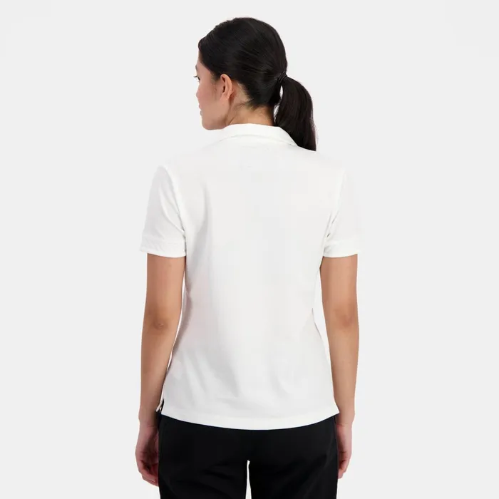 Le Coq Sportif Coq D039Or Polo Shirt En Interlock 240g Coton Marshmallow Women Tshirts Polos Shirts And Tops