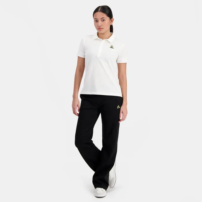 Le Coq Sportif Coq D039Or Polo Shirt En Interlock 240g Coton Marshmallow Women Tshirts Polos Shirts And Tops