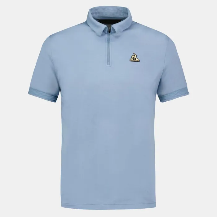 Le Coq Sportif Coq D039or Polo Shirt Faded Denim Men Polos Shirts