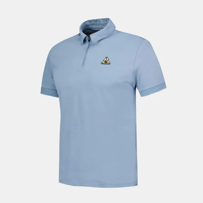 Le Coq Sportif Coq D039or Polo Shirt Faded Denim Men Polos Shirts