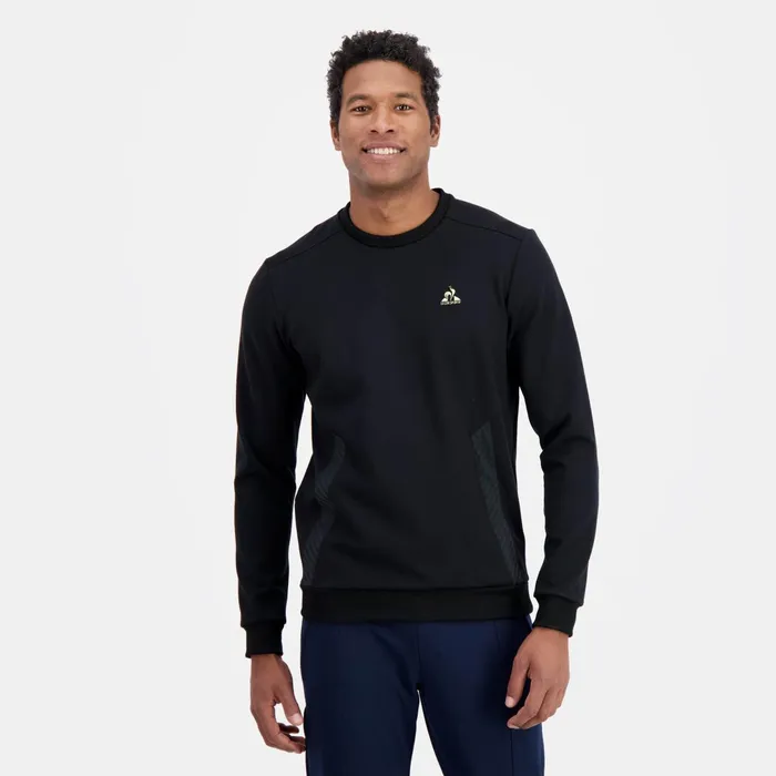 Le Coq Sportif Coq D039or RoundNeck Sweatshirtshirt Black Men Sweatshirts