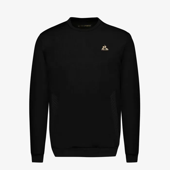 Le Coq Sportif Coq D039or RoundNeck Sweatshirtshirt Black Men Sweatshirts