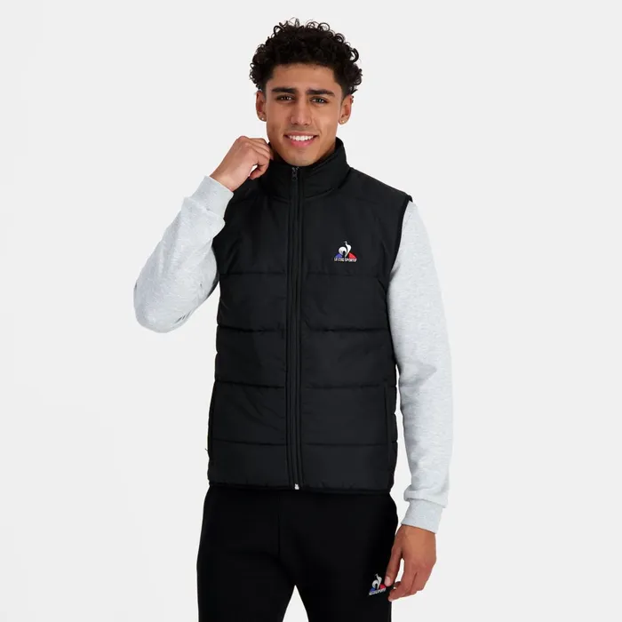 Le Coq Sportif Essentiels Down Jacket Sans Manche Black Men Jackets