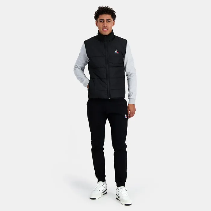 Le Coq Sportif Essentiels Down Jacket Sans Manche Black Men Jackets