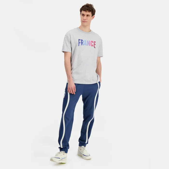 Le Coq Sportif France039s Olympic Team TShirt Gris Chin Clair Men Tshirts And Tops