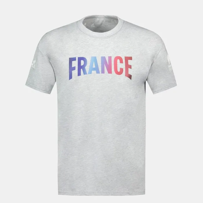 Le Coq Sportif France039s Olympic Team TShirt Gris Chin Clair Men Tshirts And Tops