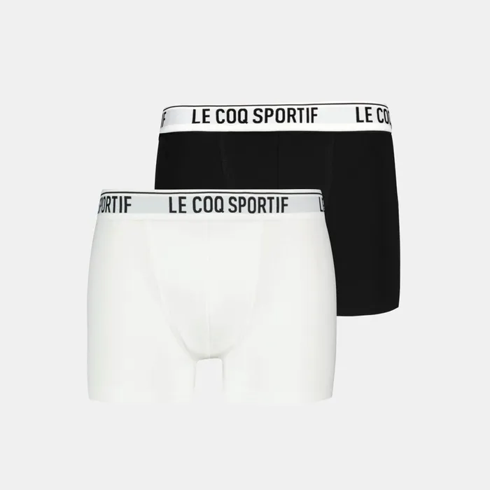 Le Coq Sportif Lot 2 Boxers Homme New Optical Whiteblack Men Underwear