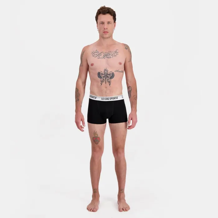 Le Coq Sportif Lot 2 Boxers Homme New Optical Whiteblack Men Underwear