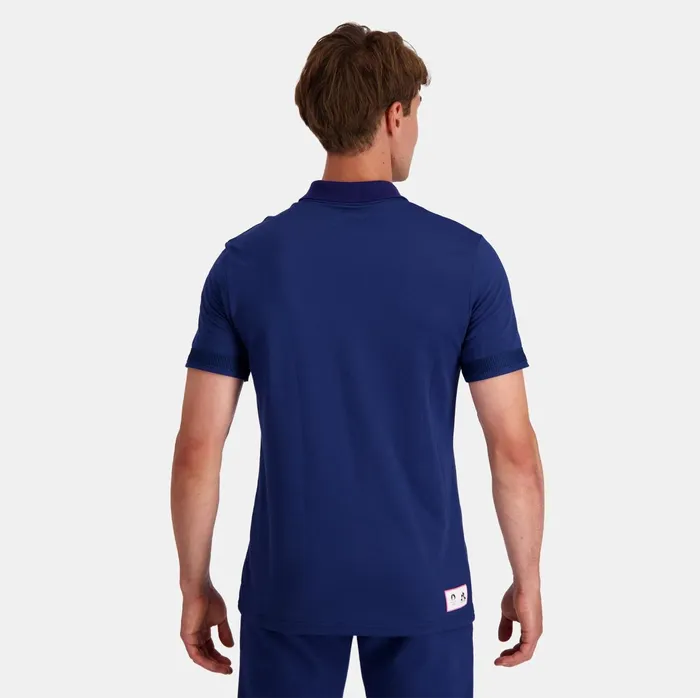 Le Coq Sportif Paris 2024 Polo Shirt Blue Depths Men Polos Shirts