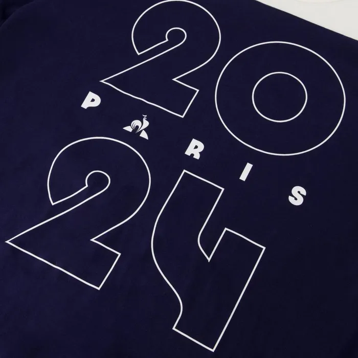 Le Coq Sportif Paris 2024 TShirt Bleu Nuitmarshmallow Men Tshirts And Tops