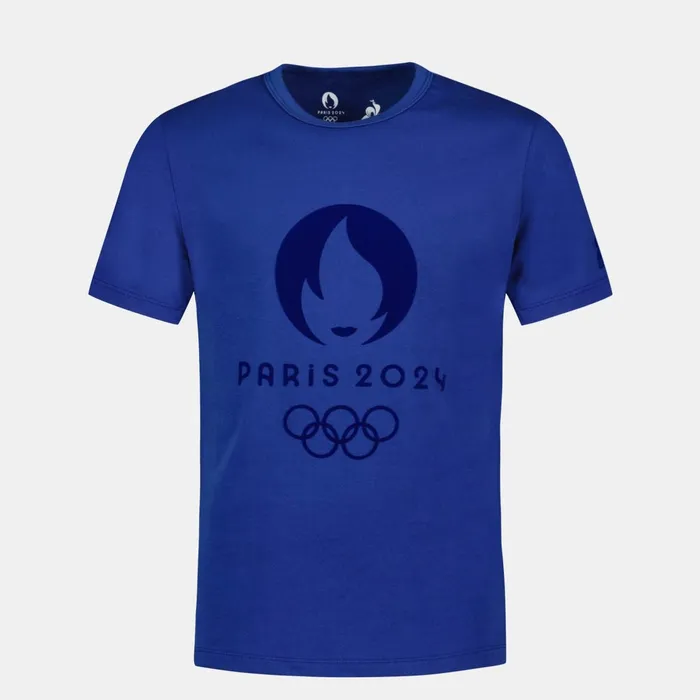 Le Coq Sportif Paris 2024 TShirt Kids Blue Depths Kids Tshirts