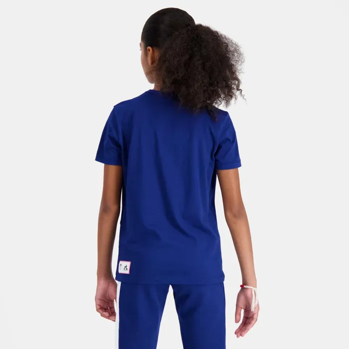 Le Coq Sportif Paris 2024 TShirt Kids Blue Depths Kids Tshirts