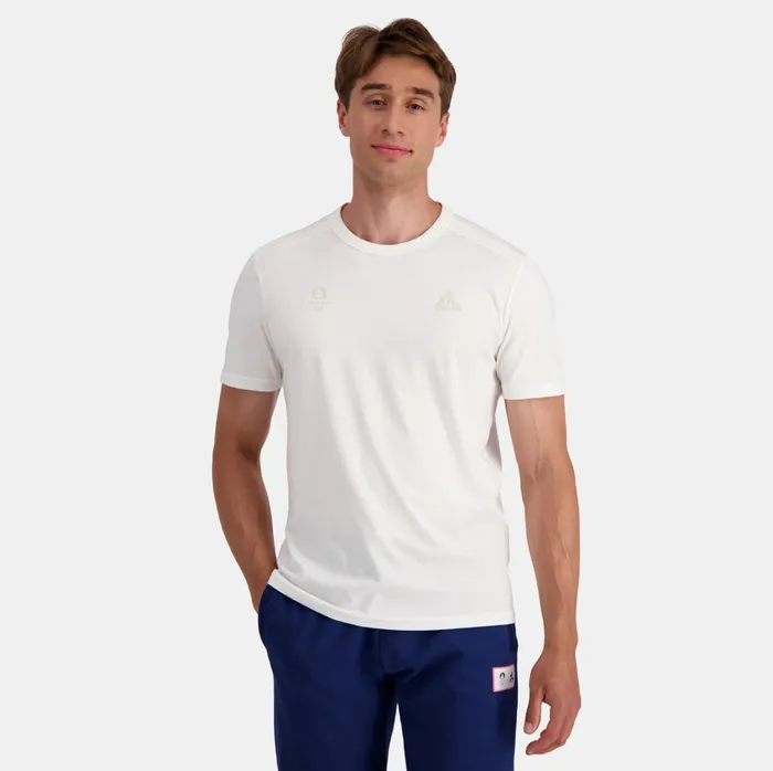 Le Coq Sportif Paris 2024 TShirt Marshmallow Men Tshirts And Tops