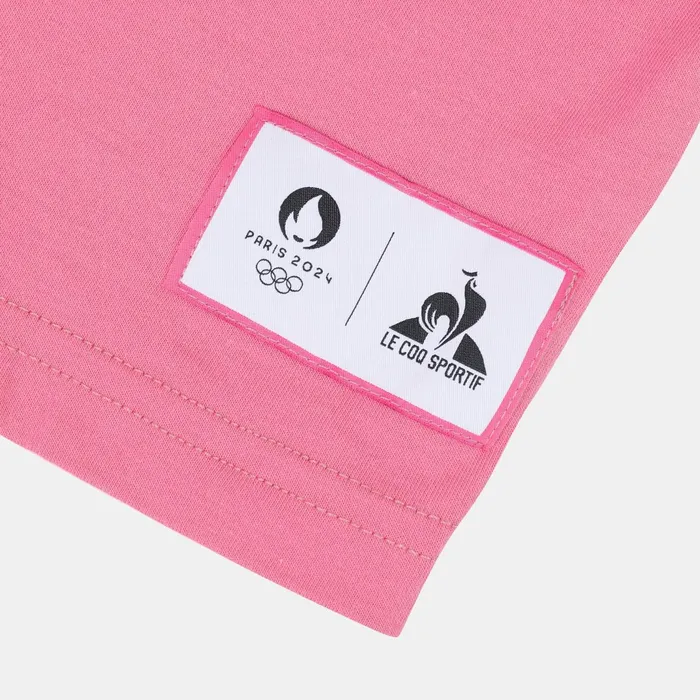 Le Coq Sportif Paris 2024 TShirt Pink Carnation Men Tshirts And Tops