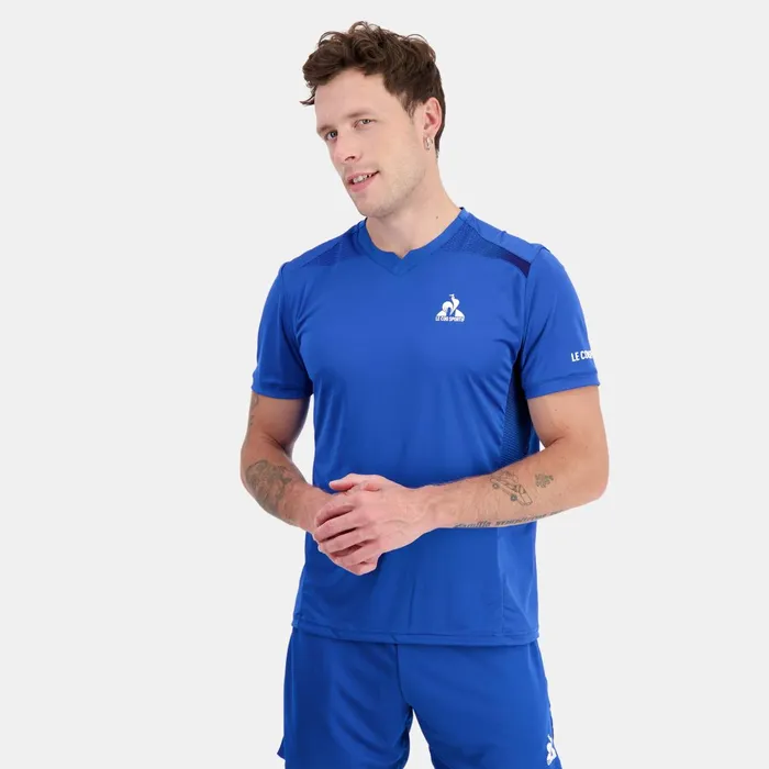 Le Coq Sportif Performance Tennis TShirt Lapis Blue Men Tshirts And Tops