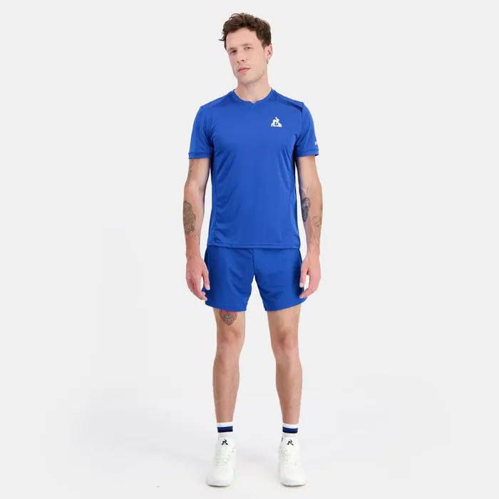 Le Coq Sportif Performance Tennis TShirt Lapis Blue Men Tshirts And Tops