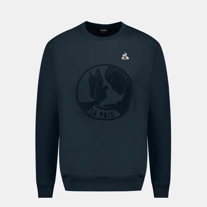Le Coq Sportif RoundNeck Sweatshirtshirt Motif La Paix Sky Captain Men Sweatshirts