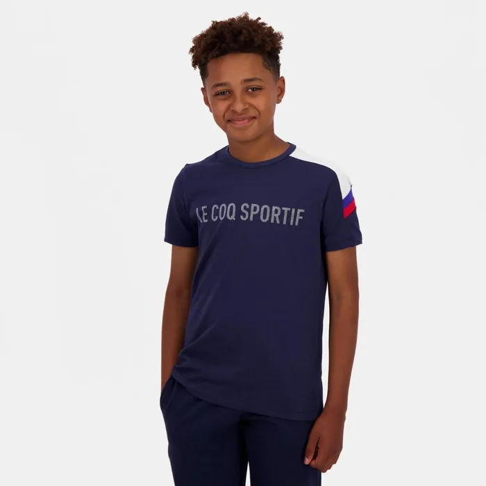 Le Coq Sportif Tricolore Tshirt Enfant Blue Light Kids Tshirts