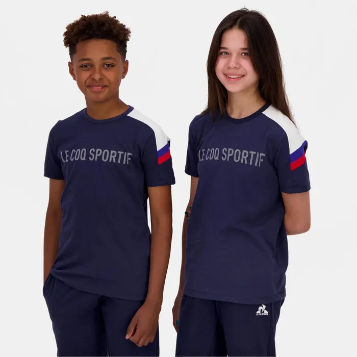 Le Coq Sportif Tricolore Tshirt Enfant Blue Light Kids Tshirts