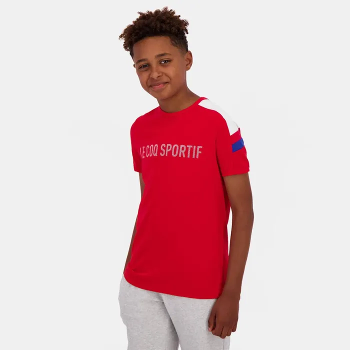 Le Coq Sportif Tricolore Tshirt Enfant Pur Rouge Kids Tshirts