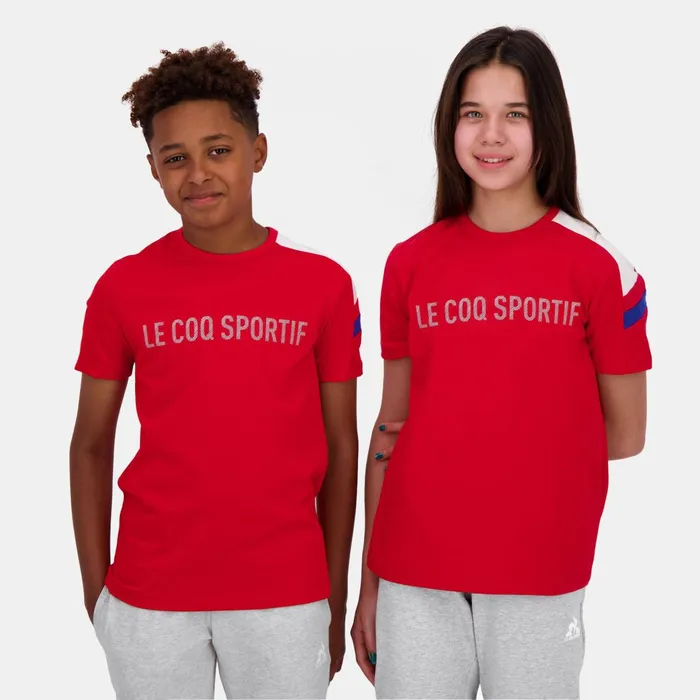 Le Coq Sportif Tricolore Tshirt Enfant Pur Rouge Kids Tshirts