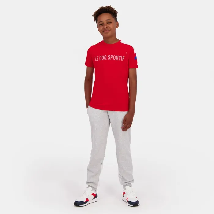 Le Coq Sportif Tricolore Tshirt Enfant Pur Rouge Kids Tshirts