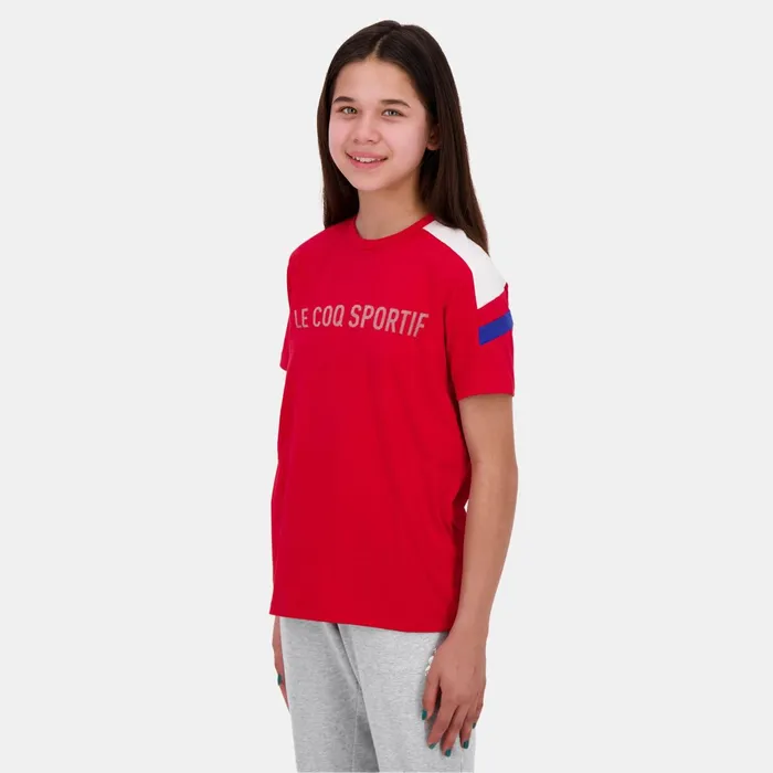 Le Coq Sportif Tricolore Tshirt Enfant Pur Rouge Kids Tshirts