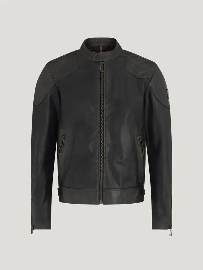 Leather Jackets Men Belstaff Legacy Outlaw Jacket Antique Black