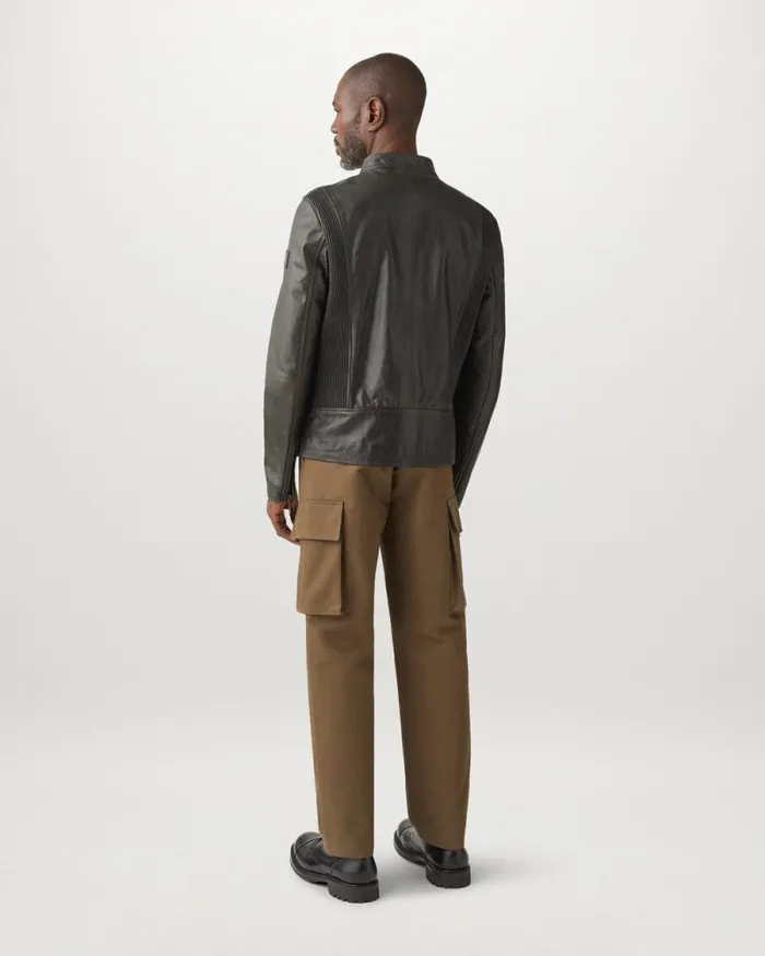 Leather Jackets Men Belstaff Legacy Pearson Jacket Dark Tile Green