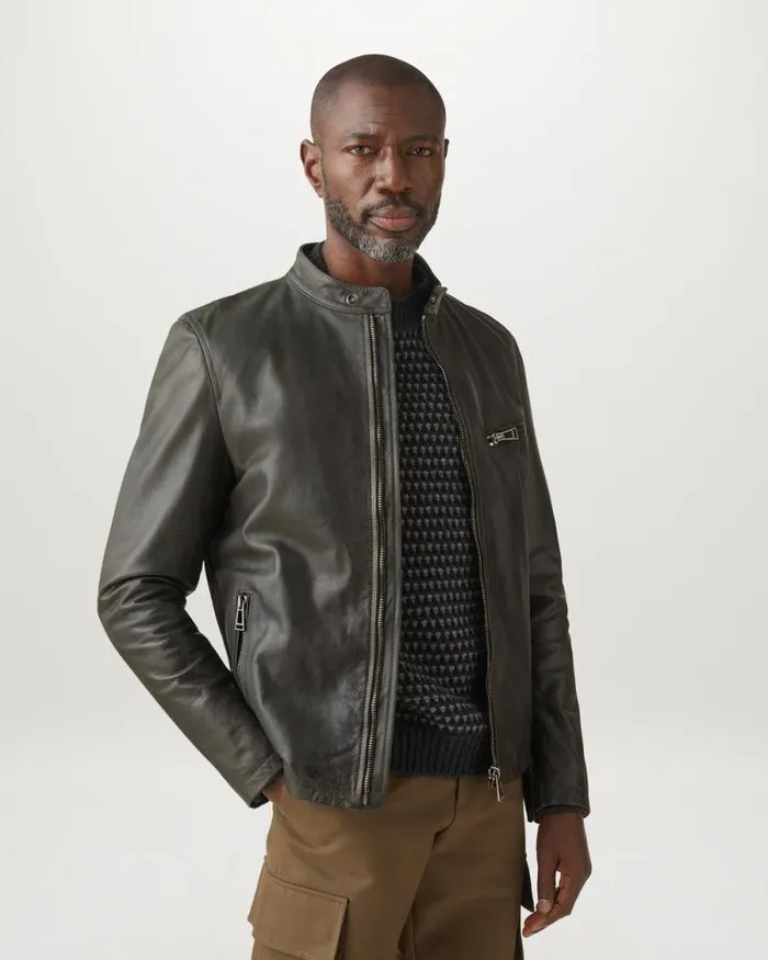 Leather Jackets Men Belstaff Legacy Pearson Jacket Dark Tile Green