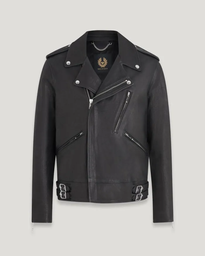 Leather Jackets Men Belstaff Rider Jacket Black