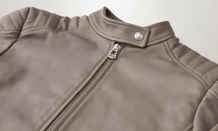Leather Jackets Women Belstaff Mollison Jacket Driftwood