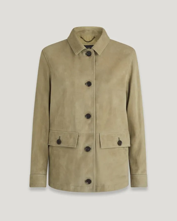 Leather Jackets Women Belstaff Route Jacket Aloe