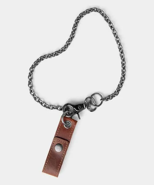 Leather Trim Belt Loop Chain Silver Accessories and Jewellery Joebrowns Apparel