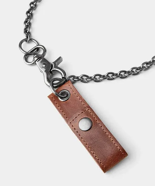 Leather Trim Belt Loop Chain Silver Accessories and Jewellery Joebrowns Apparel Leather Trim Belt Loop Chain Silver Accessories and Jewellery Joebrowns Apparel