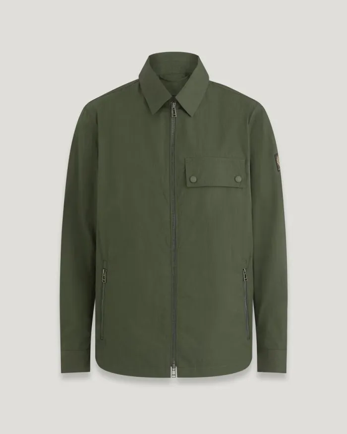 Lightweight Jackets Men Belstaff Depot Overshirt Tile Green