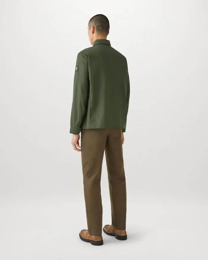 Lightweight Jackets Men Belstaff Depot Overshirt Tile Green