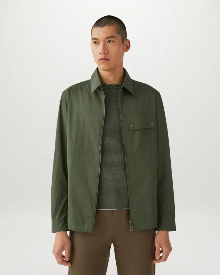 Lightweight Jackets Men Belstaff Depot Overshirt Tile Green