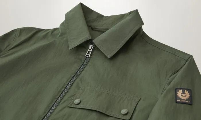 Lightweight Jackets Men Belstaff Depot Overshirt Tile Green