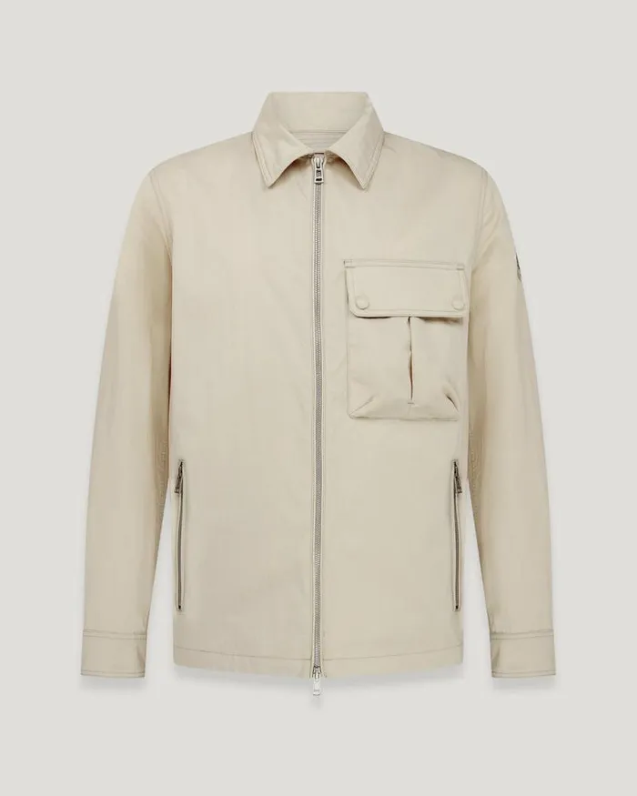 Lightweight Jackets Men Belstaff Drome Overshirt Stone Beige