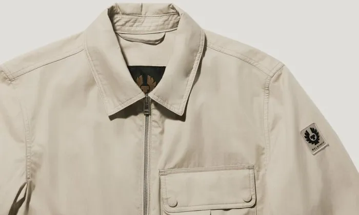 Lightweight Jackets Men Belstaff Drome Overshirt Stone Beige