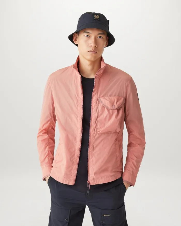 Lightweight Jackets Men Belstaff Quarter Overshirt Rust Pink