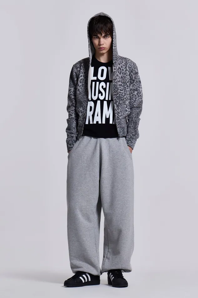 Loungewear Shop Grey Marl Cuffed Monster Jogger Jaded London Men