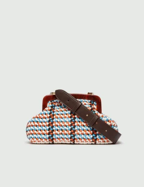 Marella Bags Women Woven Clutch Brown