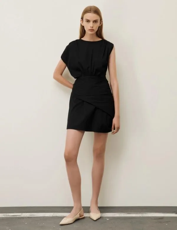 Marella Dresses Women Draped Dress Black