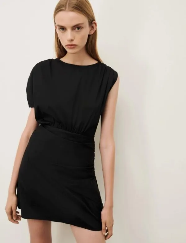 Marella Dresses Women Draped Dress Black