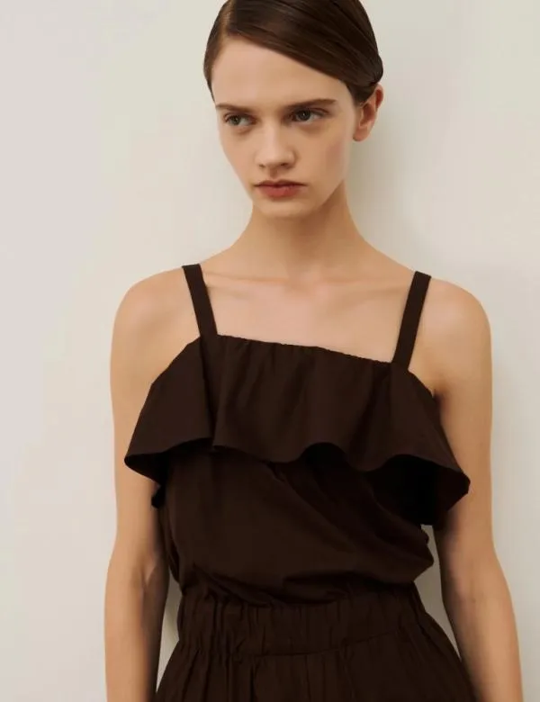 Marella Dresses Women Poplin Jumpsuit Chocolate