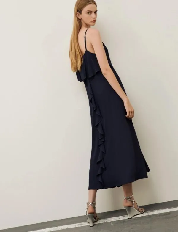 Marella Dresses Women Ruched Dress Navy